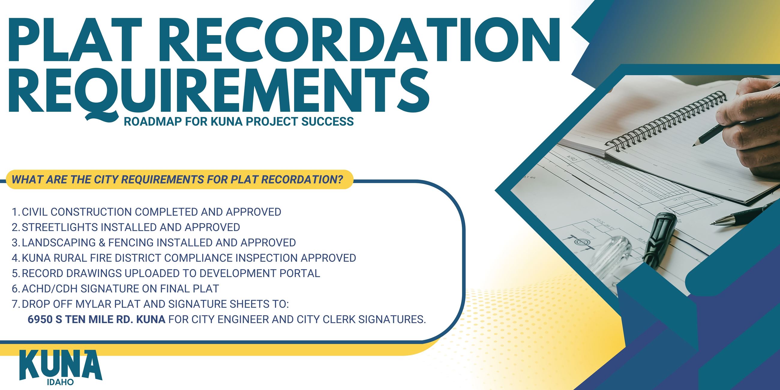 PLAT RECORDATION REQUIREMENTS